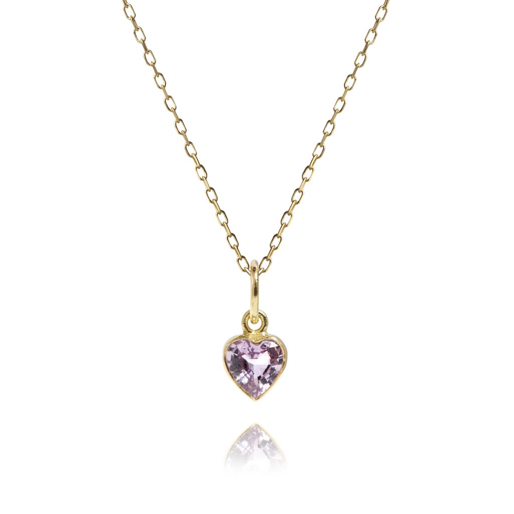 Pink Sapphire heart necklace - The Jewellery Pressroom